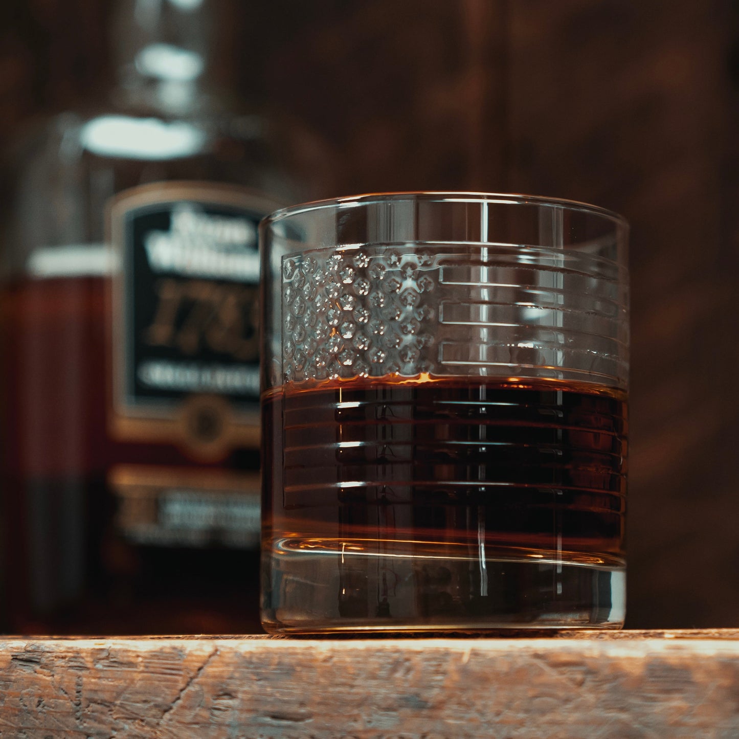 USA Flag Bourbon Glass