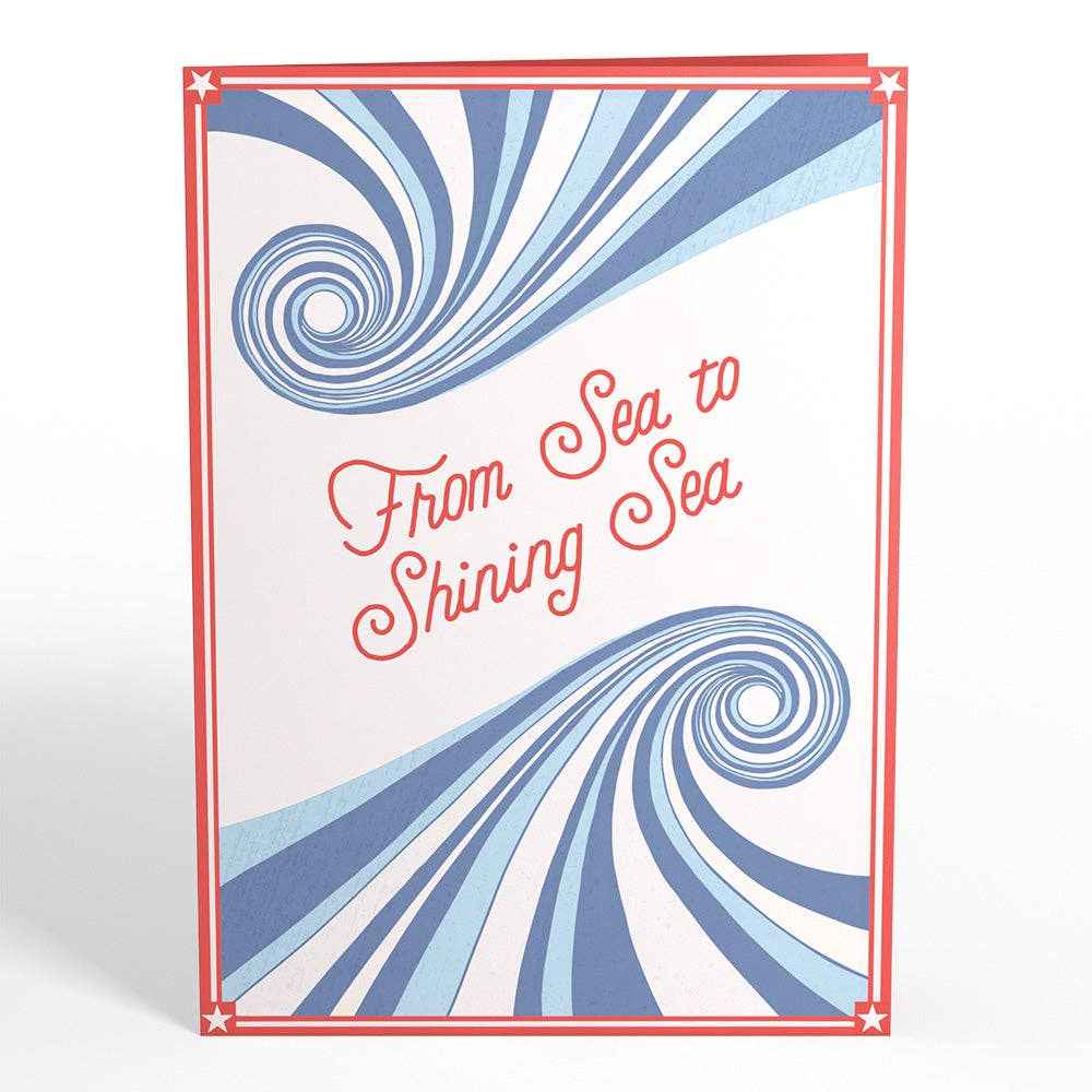 5x7" From Sea to Shining Sea Pop-Up Card