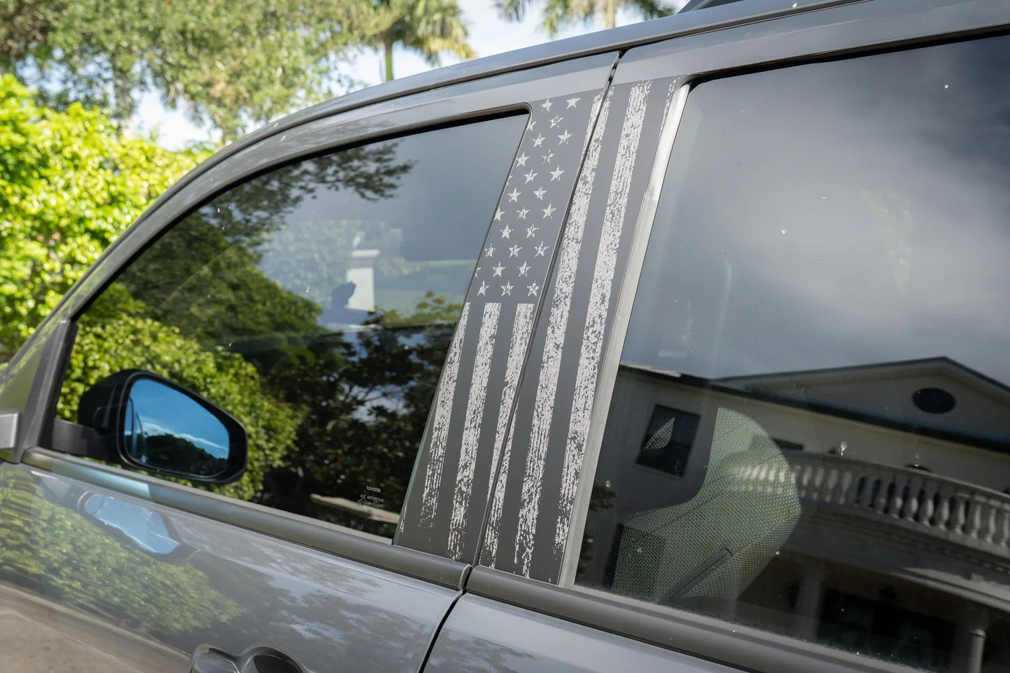 American Flag Flag B Pillar Overlays - 2024+ Tacoma Double Cab / 2025+ 4Runner