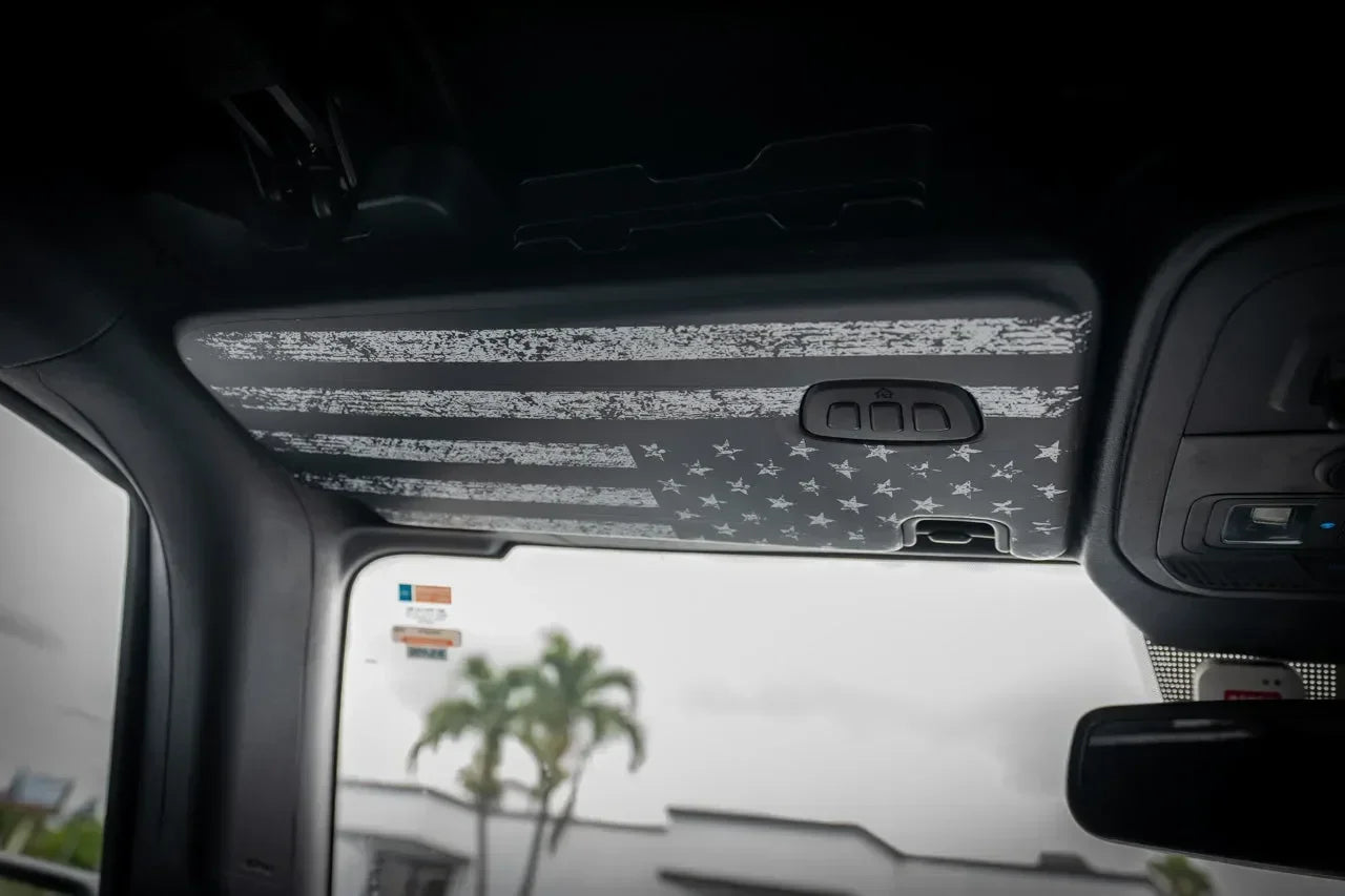 Freedom Series Sun Visor Overlays (Printed Series) - 2018+ Jeep Wrangler JL / Jeep Gladiator JT