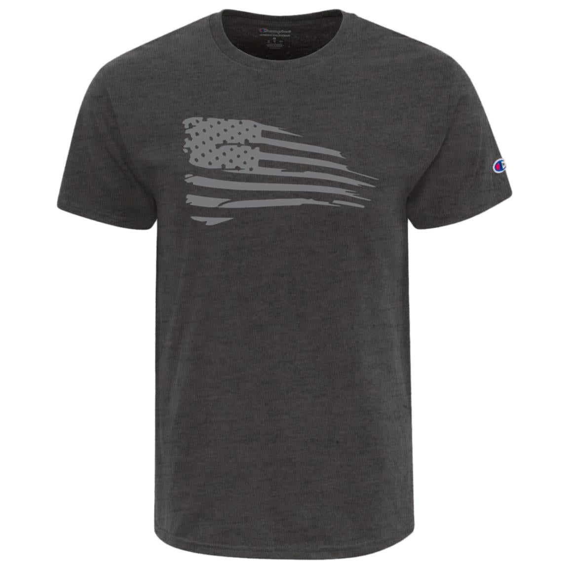 Distressed Flag Champion Adult Heritage Jersey Tee