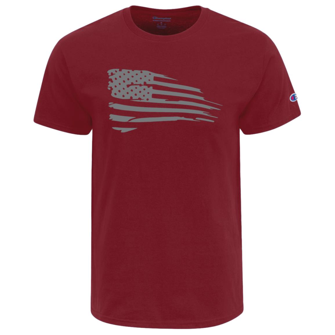 Distressed Flag Champion Adult Heritage Jersey Tee