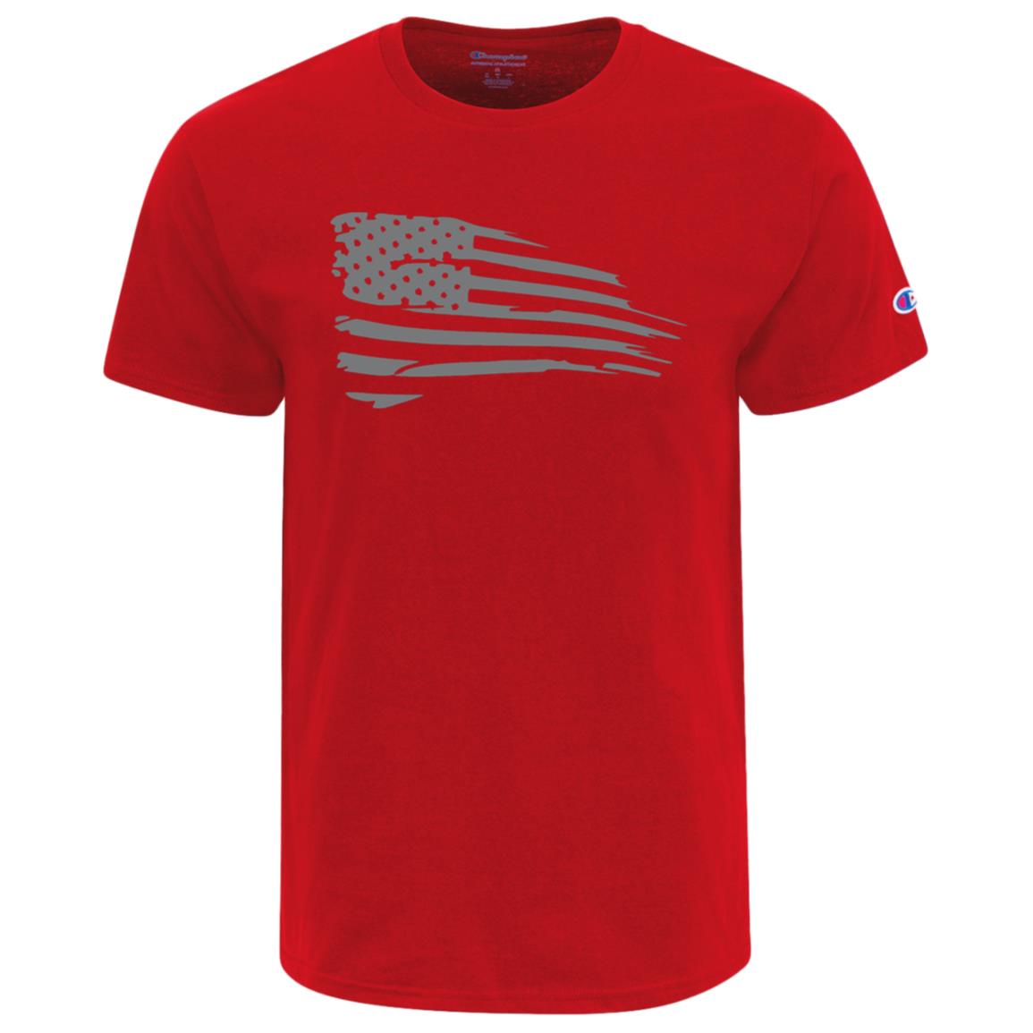 Distressed Flag Champion Adult Heritage Jersey Tee