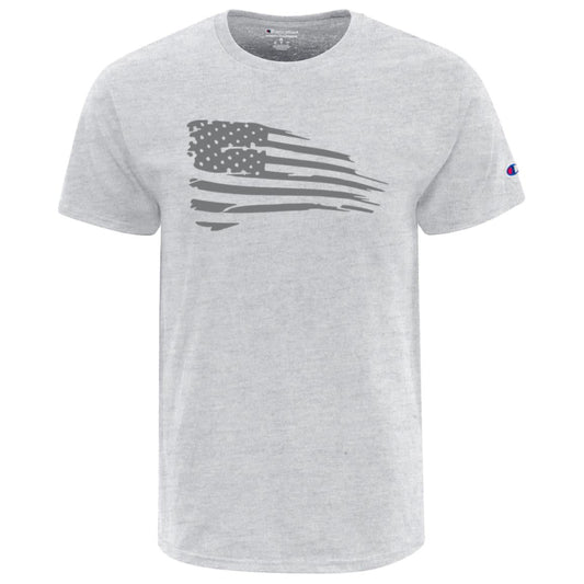 Distressed Flag Champion Adult Heritage Jersey Tee