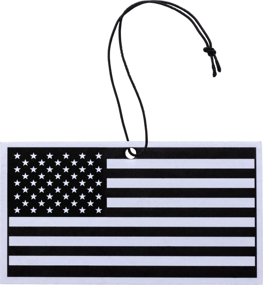 Black and White American Flag Air Freshener Vanilla Scent