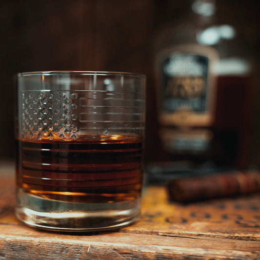 USA Flag Bourbon Glass