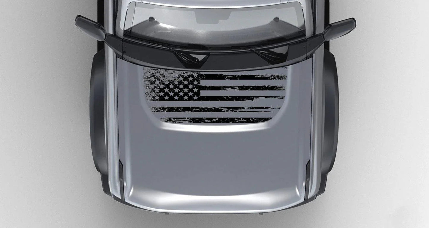 Stealth Clear American Flag Hood Overlay - 2021+ Bronco