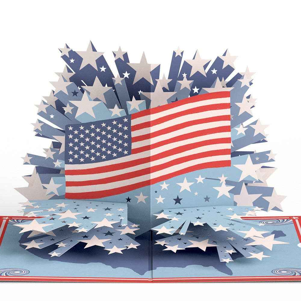 5x7" From Sea to Shining Sea Pop-Up Card