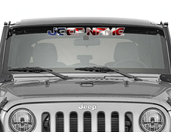 American Flag Windshield Banner