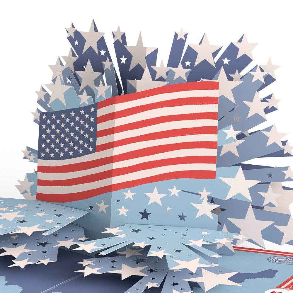 5x7" From Sea to Shining Sea Pop-Up Card