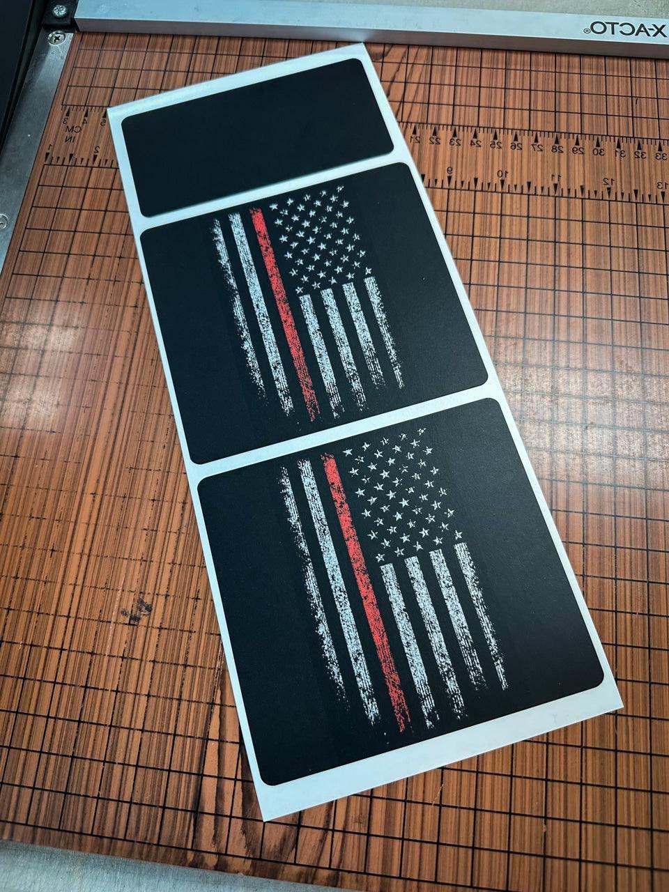 American Flag Sun Visor Warning Overlays - 2024+ Land Cruiser