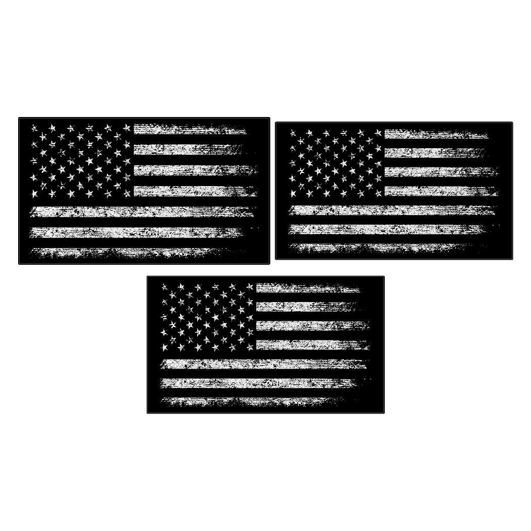 Sun Visor Airbag Label Distressed American Flag Overlays - 2024+ Tacoma