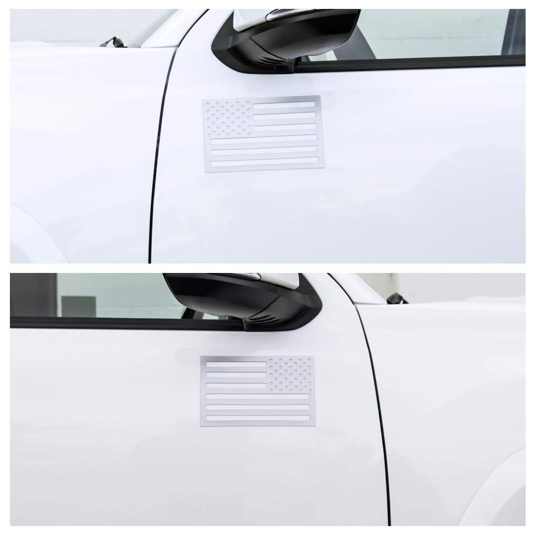 American Flag Magnets - Metallic Grey